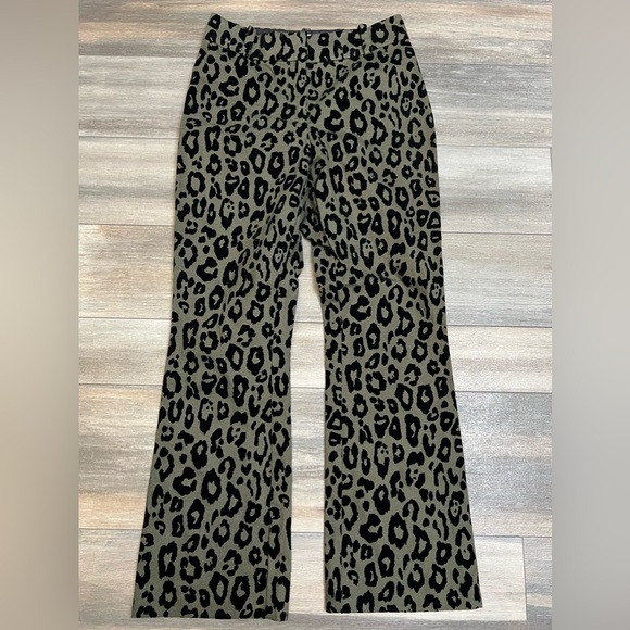 Derek Lam 10 Crosby Leopard Print‎ Pants- 0 - Picture 1 of 9